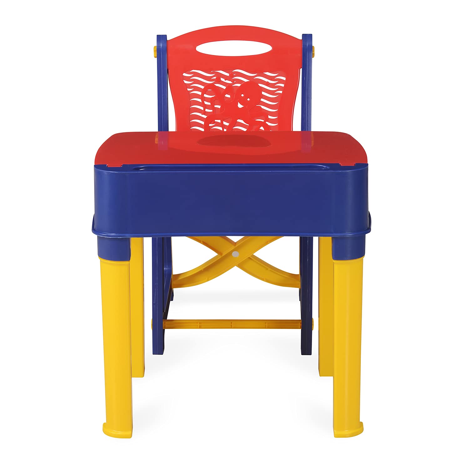 4594C Study Table And Chair Set For Boys And Girls With Small Box Space For Pencils Plastic High Quality Study Table (Red/Blue/Yellow) 4594C Study Table And Chair Set For Boys And Girls With Small Box Space For Pencils Plastic High Quality Study Table (Red/Blue/Yellow)